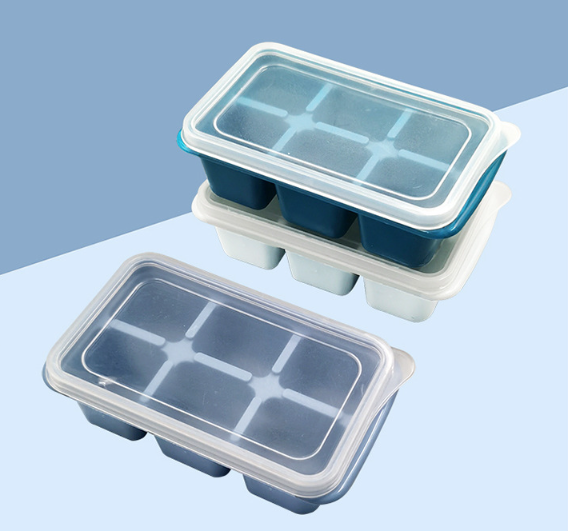 Khuôn làm đá viên 6 viên silicone mùa hè khay đựng đá gia đình hộp đựng đá khuôn làm đá viên L1624