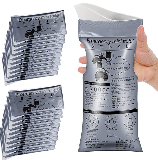 Túi đựng nước tiểu túi ói khẩn cấp unisex dùng một lần đi du lịch kẹt xe trên cao tốc L0341