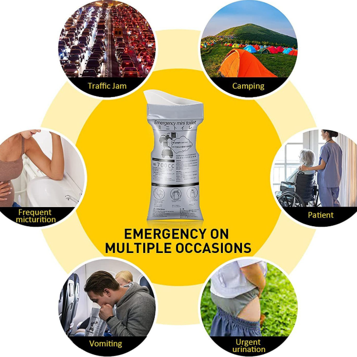Túi đựng nước tiểu túi ói khẩn cấp unisex dùng một lần đi du lịch kẹt xe trên cao tốc L0341