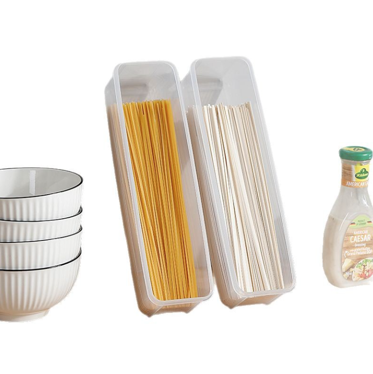 Hộp đựng mì ý dài hộp đựng mì tươi cỡ lớn hình chữ nhật hộp đựng thực phẩm bảo quản tủ lạnh L0351