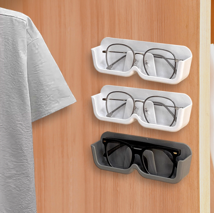 Giá để kính dán tường hộp đựng kính không đục lỗ gắn tường kệ đựng kính ngăn nắp đầu giường L0421