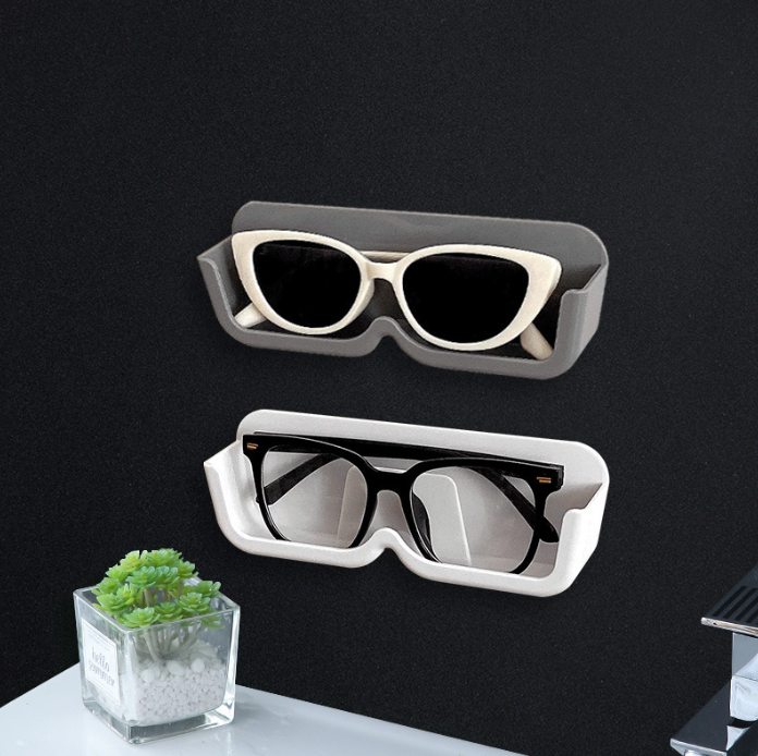 Giá để kính dán tường hộp đựng kính không đục lỗ gắn tường kệ đựng kính ngăn nắp đầu giường L0421