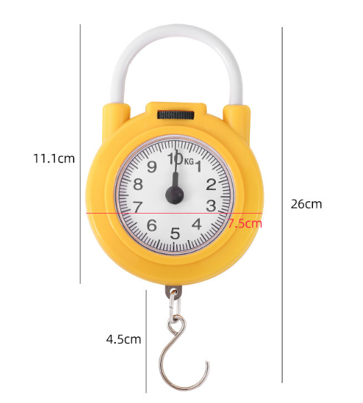 Cân lò xo 10KG thông minh tiện lợi cân gia đình bỏ túi đa chức năng cầm tay mua sắm mini L0452