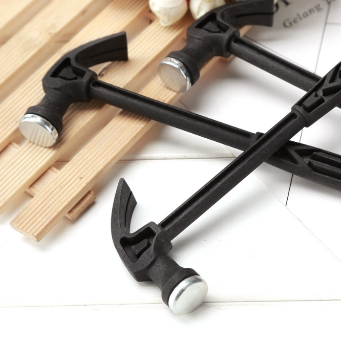 Búa nhổ đóng đinh mini búa nhỏ cán nhựa đầu thép đóng đinh, búa dụng cụ giảng dạy học sinh L0511