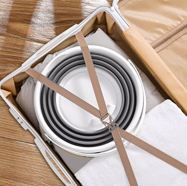 Xô nhựa silicon 10L gấp gọn di động rửa xe hơi câu cá ngoài trời du lịch dã ngoại xô đa năng L0513- 10L