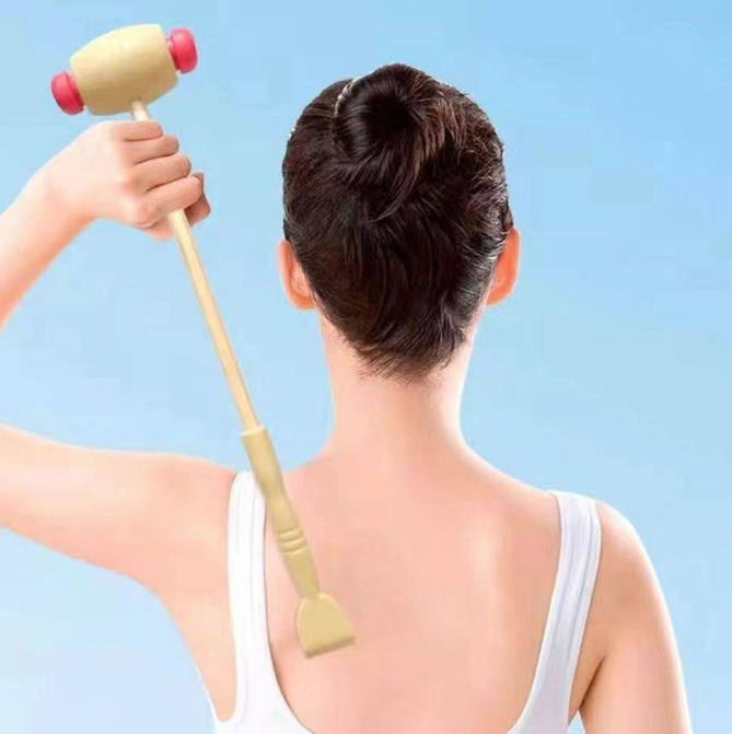 Búa massage lưng bằng gỗ kèm gãi ngứa hình bàn tay, gãi tay, búa Phật, kinh lạc, búa sống L0523