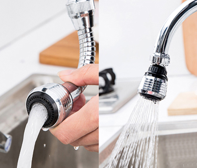 Vòi nước tăng áp xoay 360 độ kim loại, vòi sen phun áp lực mở rộng, bộ lọc tiết kiệm nước L0542/L0543