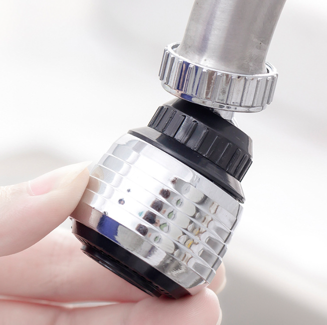 Vòi nước tăng áp xoay 360 độ kim loại, vòi sen phun áp lực mở rộng, bộ lọc tiết kiệm nước L0542/L0543