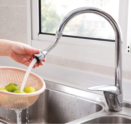 Vòi nước tăng áp xoay 360 độ kim loại, vòi sen phun áp lực mở rộng, bộ lọc tiết kiệm nước L0542/L0543