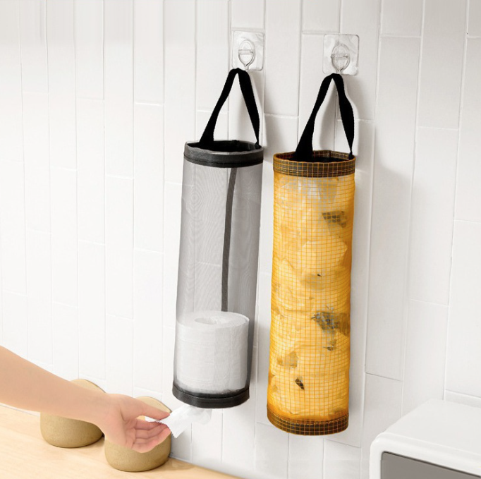 Túi đựng Bịch Nylon cũ đựng vật dụng treo tường túi đựng đồ kéo ra tiện lợi treo cửa bếp L0551