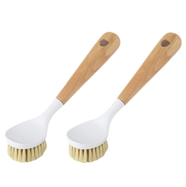 Bàn chải cọ rửa xoong nồi cán gỗ đa năng vệ sinh nhà bếp, cọ rửa nồi rửa bát đĩa L0611