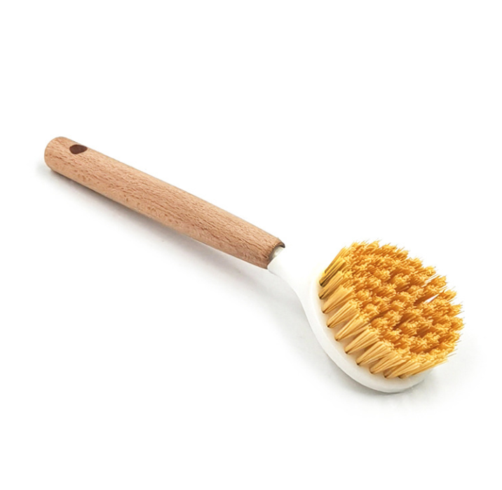 Bàn chải cọ rửa xoong nồi cán gỗ đa năng vệ sinh nhà bếp, cọ rửa nồi rửa bát đĩa L0611