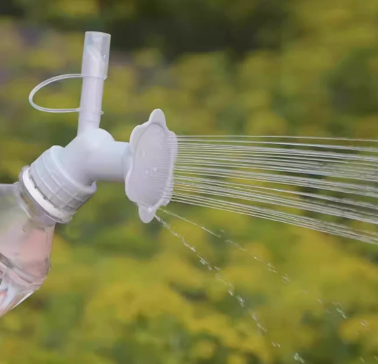 Vòi phun nước hoa hướng dương hai đầu tự động tưới nước làm vườn từ chai đựng đồ uống đã sử dụng L0613