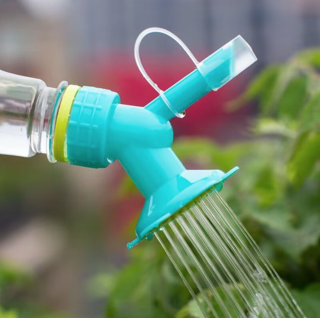 Vòi phun nước hoa hướng dương hai đầu tự động tưới nước làm vườn từ chai đựng đồ uống đã sử dụng L0613