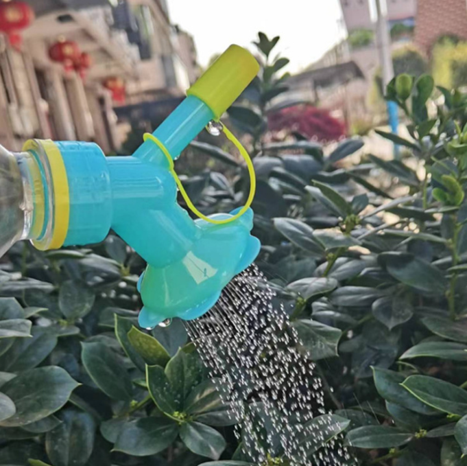 Vòi phun nước hoa hướng dương hai đầu tự động tưới nước làm vườn từ chai đựng đồ uống đã sử dụng L0613