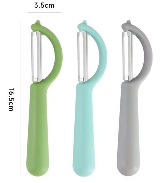 Dao gọt vỏ trái cây bằng thép không gỉ có tay cầm, dụng cụ bào gọt vỏ khoai tây củ quả nhỏ gọn L0623