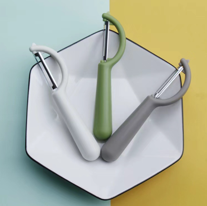 Dao gọt vỏ trái cây bằng thép không gỉ có tay cầm, dụng cụ bào gọt vỏ khoai tây củ quả nhỏ gọn L0623