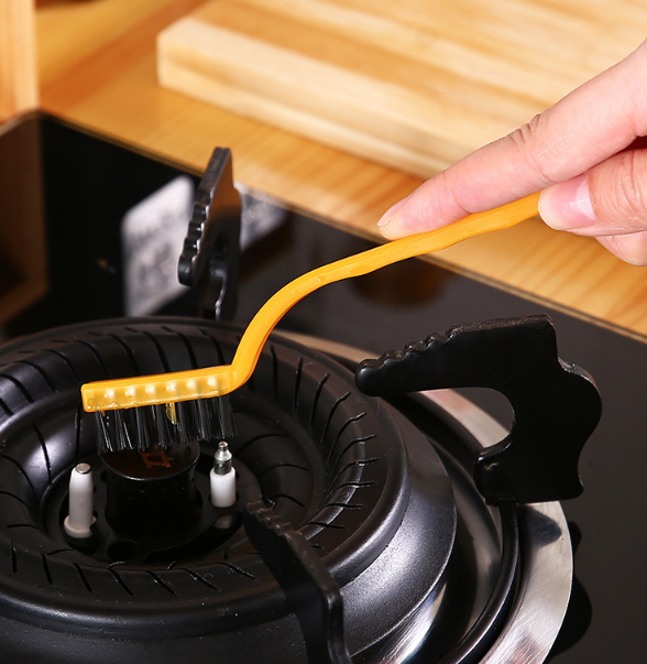 Bộ 3 chổi vệ sinh bếp gas chổi vệ sinh vòi nước khe hở đồ dùng nhà bếp chổi kim loại nhỏ L0624