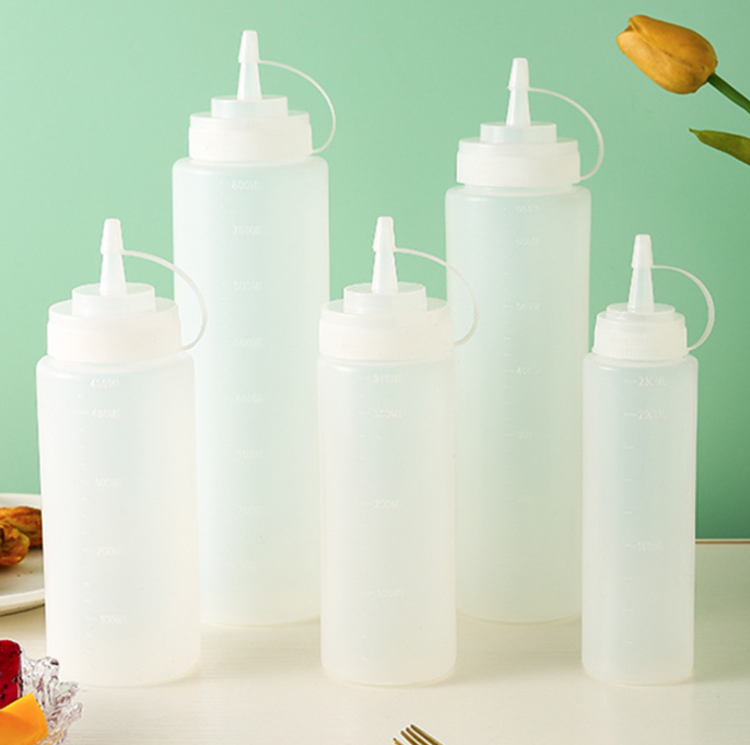 Bình nhựa đựng nước sốt bóp chai nhựa đựng sốt salad chai gia vị tương ớt tương cà bóp miệng nhọn L0631