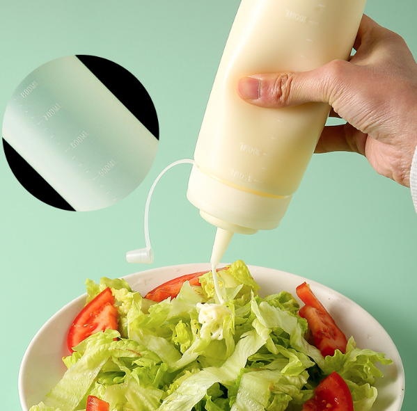 Bình nhựa đựng nước sốt bóp chai nhựa đựng sốt salad chai gia vị tương ớt tương cà bóp miệng nhọn L0631