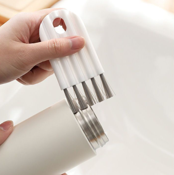 Chổi vệ sinh nắp cốc đa năng, dụng cụ vệ sinh góc rãnh cốc khe hở vệ sinh bàn phím đồ điện tử L0642