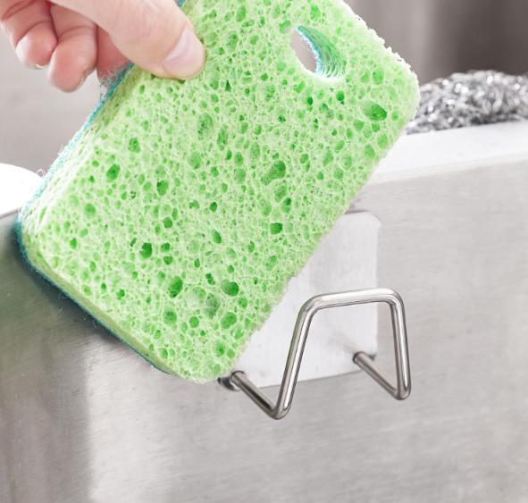 Giá để miếng rửa chén bát khăn lau bằng thép giá để đồ không cần khoan đục lỗ L0653