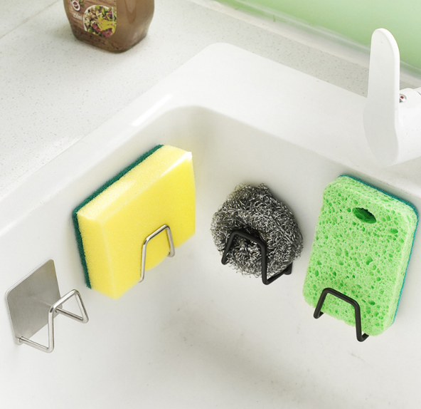 Giá để miếng rửa chén bát khăn lau bằng thép giá để đồ không cần khoan đục lỗ L0653