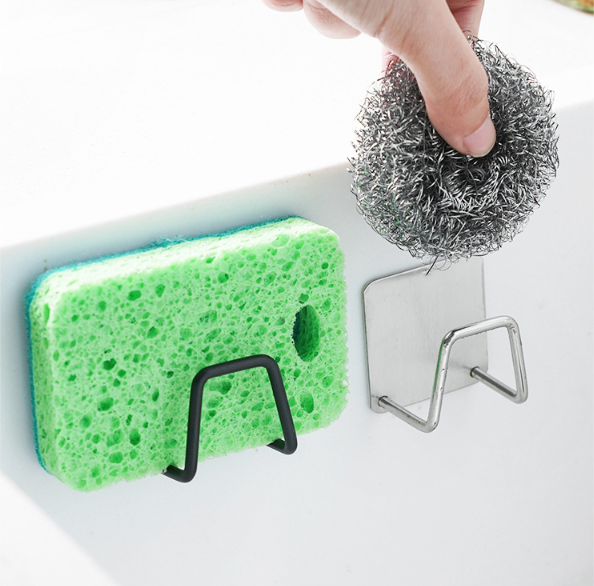 Giá để miếng rửa chén bát khăn lau bằng thép giá để đồ không cần khoan đục lỗ L0653