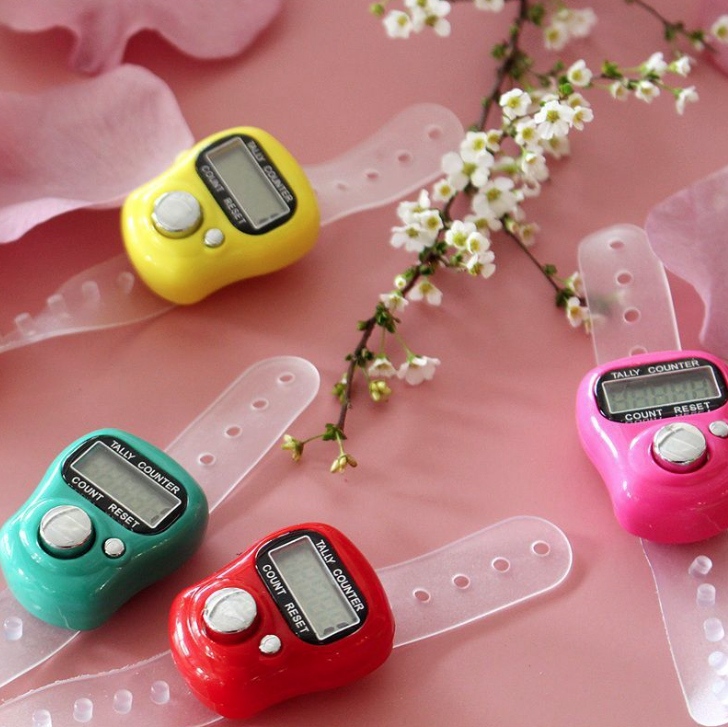 Máy đếm đeo ngón tay mini máy đếm điện tử kiểm kho máy đếm niệm Phật L0713