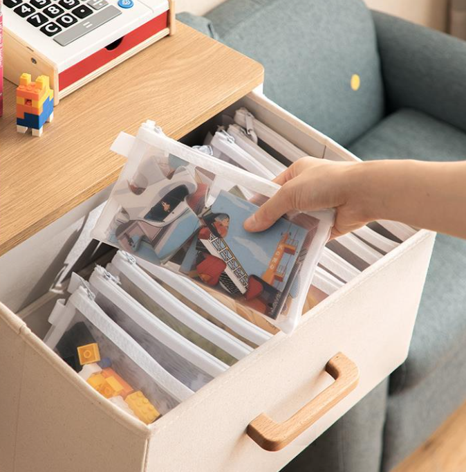 Túi lưới nylon đựng hồ sơ trong suốt có khóa kéo đựng giấy tờ túi đựng hồ sơ đựng văn phòng L0841