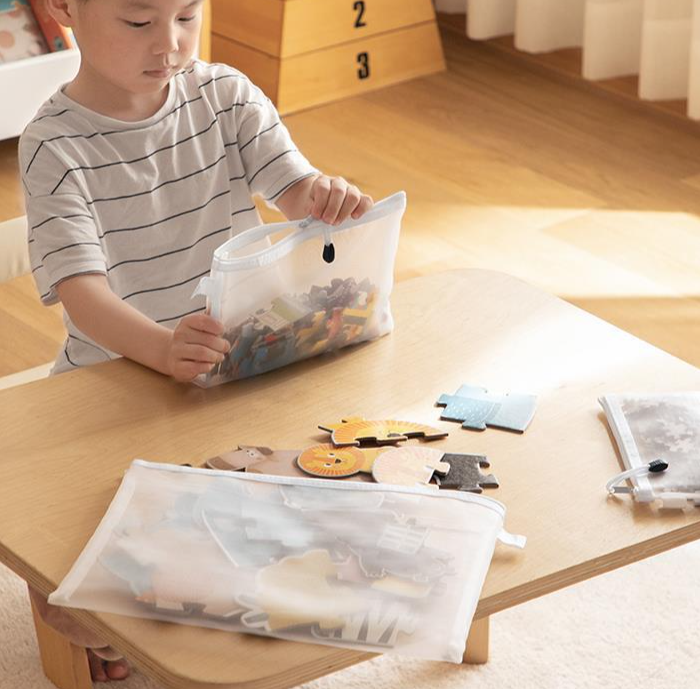 Túi lưới nylon đựng hồ sơ trong suốt có khóa kéo đựng giấy tờ túi đựng hồ sơ đựng văn phòng L0841