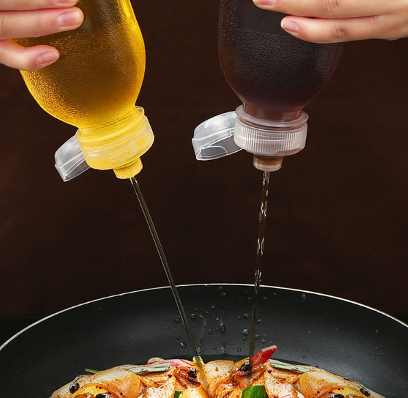 Bình đựng bóp chai nước sốt dầu ăn gia vị nước tương nước mắm chai chiết đựng dầu ăn gia vị L0842