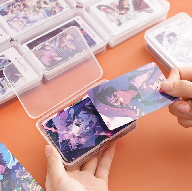 Hộp nhựa trong suốt đựng danh thiếp card visit hộp đựng thẻ game thẻ thành viên phân loại có nắp L0923