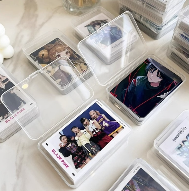 Hộp nhựa trong suốt đựng danh thiếp card visit hộp đựng thẻ game thẻ thành viên phân loại có nắp L0923
