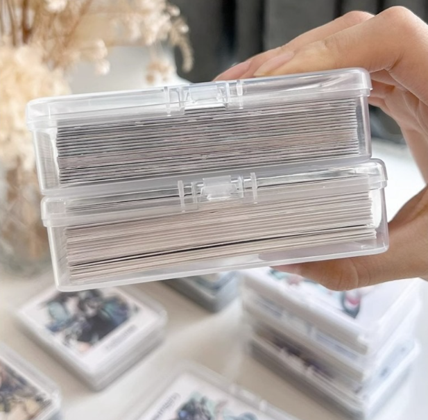 Hộp nhựa trong suốt đựng danh thiếp card visit hộp đựng thẻ game thẻ thành viên phân loại có nắp L0923
