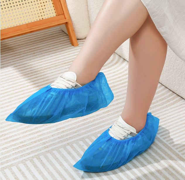 Sét 10 bao bọc giày trong nhà chống trượt dùng một lần vải không dệt chống bẩn phù hợp với mọi loại giày dép L0932