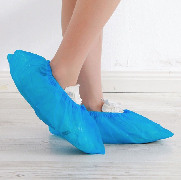 Sét 10 bao bọc giày trong nhà chống trượt dùng một lần vải không dệt chống bẩn phù hợp với mọi loại giày dép L0932