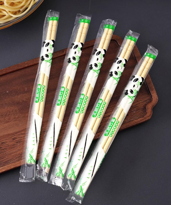 Bịch 50 đôi Đũa tre dùng một lần đóng gói riêng lẻ dùng cho đồ ăn nhanh quán ăn nhà hàng khách sạn A0531