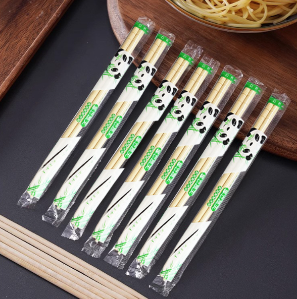 Bịch 50 đôi Đũa tre dùng một lần đóng gói riêng lẻ dùng cho đồ ăn nhanh quán ăn nhà hàng khách sạn A0531