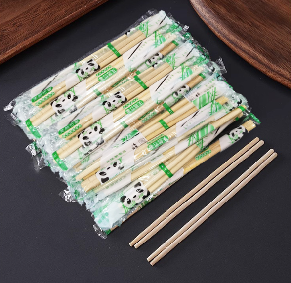 Bịch 50 đôi Đũa tre dùng một lần đóng gói riêng lẻ dùng cho đồ ăn nhanh quán ăn nhà hàng khách sạn A0531