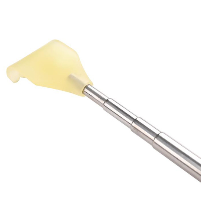 Dụng cụ cào lưng bằng thép không gỉ có thể thu vào bốn đoạn để mát xa cho người già A1057