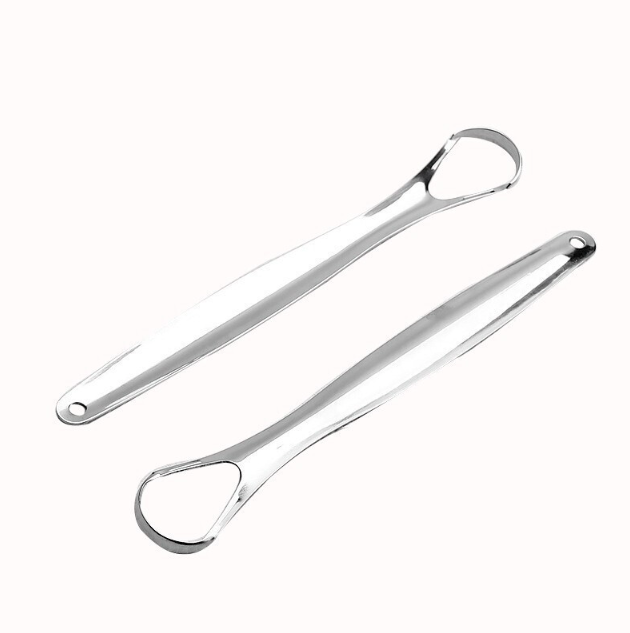 Dụng cụ cạo lưỡi inox, bàn chải vệ sinh lưỡi sạch sẽ loại bỏ vi khuẩn tránh hôi miệng A1116