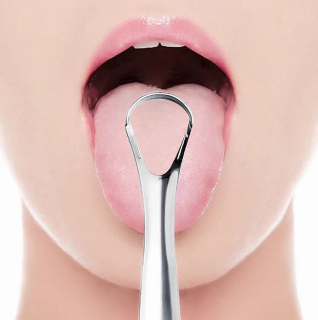 Dụng cụ cạo lưỡi inox, bàn chải vệ sinh lưỡi sạch sẽ loại bỏ vi khuẩn tránh hôi miệng A1116
