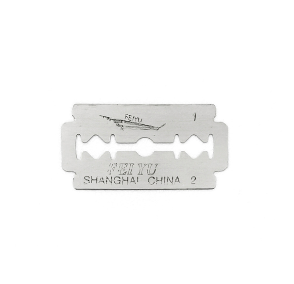 Hộp 10 Dao lưỡi lam hai mặt cạo thủ công cổ điển Lưỡi dao cạo tỉa lông mày dao cạo râu sắc bén A1123