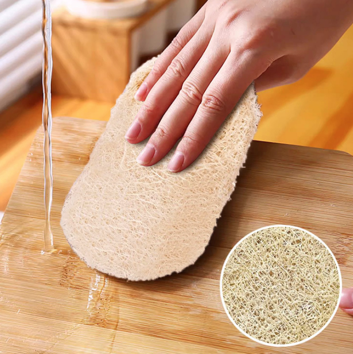 Miếng rửa chén xơ mướp tự nhiên làm sạch nhà bếp miếng cọ rửa xơ mướp giẻ rửa chén A1124
