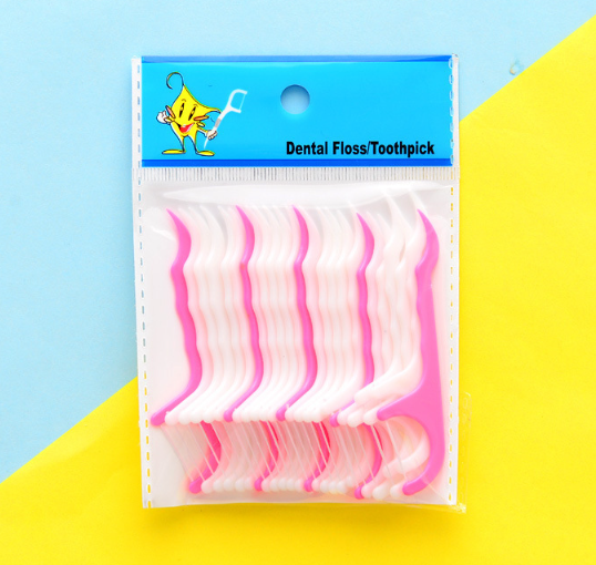 Bịch 25 que tăm chỉ nha khoa dùng một lần vệ sinh răng miệng làm sạch kẽ răng que tăm xỉa răng A1142