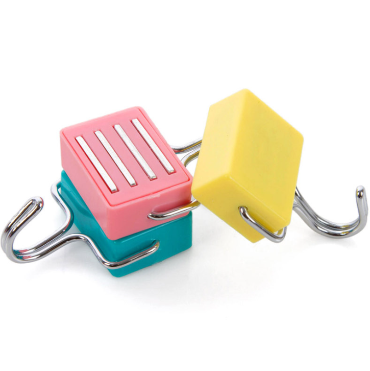 Móc nam châm màu kẹo không đục lỗ, móc sắt không dấu vết, móc nam châm không cần khoan đục A1154