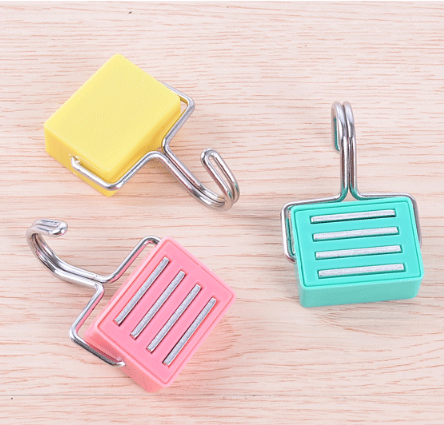 Móc nam châm màu kẹo không đục lỗ, móc sắt không dấu vết, móc nam châm không cần khoan đục A1154