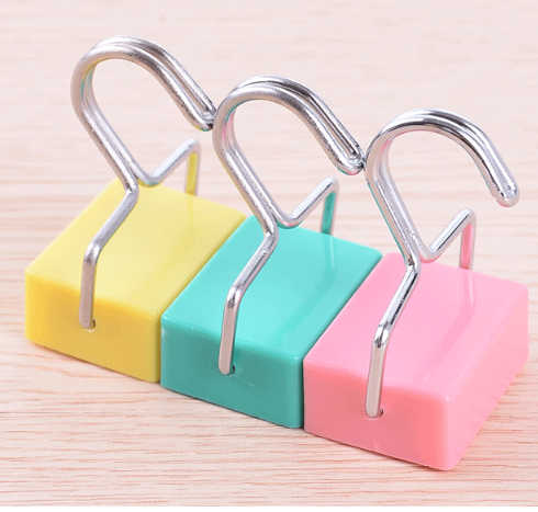 Móc nam châm màu kẹo không đục lỗ, móc sắt không dấu vết, móc nam châm không cần khoan đục A1154