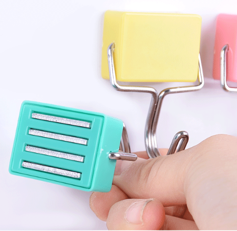 Móc nam châm màu kẹo không đục lỗ, móc sắt không dấu vết, móc nam châm không cần khoan đục A1154